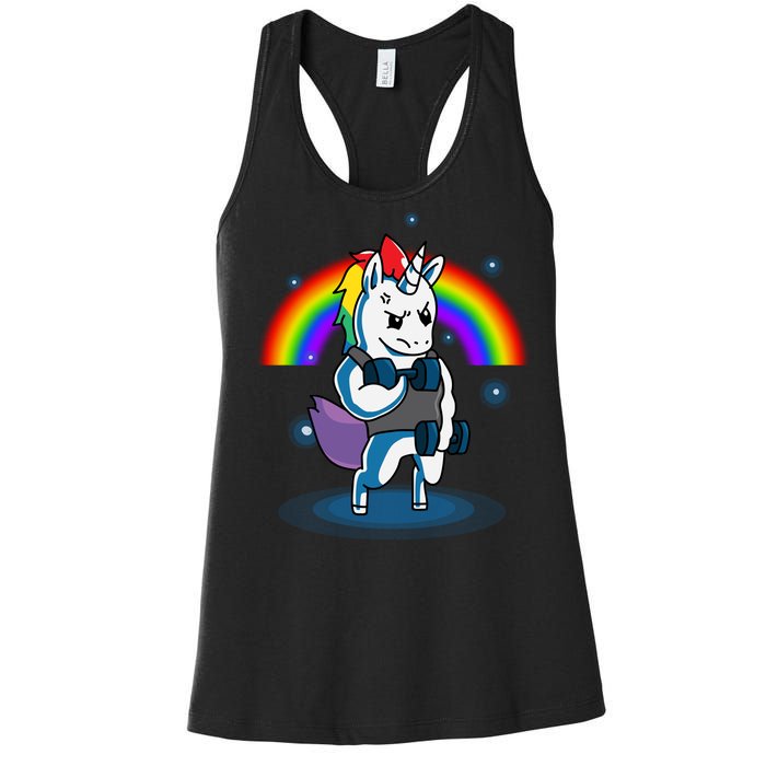 Gym Unicorn Weightlifting Women's Racerback Tank