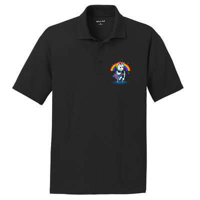 Gym Unicorn Weightlifting PosiCharge RacerMesh Polo