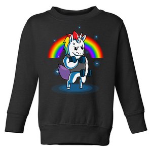 Gym Unicorn Weightlifting Toddler Sweatshirt