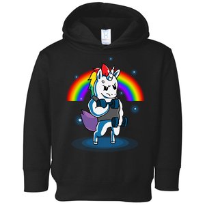 Gym Unicorn Weightlifting Toddler Hoodie