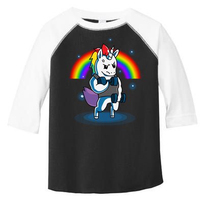 Gym Unicorn Weightlifting Toddler Fine Jersey T-Shirt