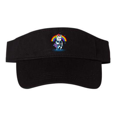 Gym Unicorn Weightlifting Valucap Bio-Washed Visor