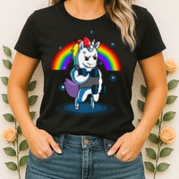 Gym Unicorn Weightlifting Womens T-Shirt