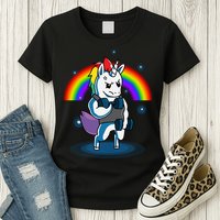 Gym Unicorn Weightlifting Womens T-Shirt