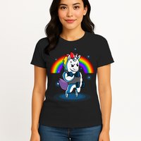 Gym Unicorn Weightlifting Womens T-Shirt