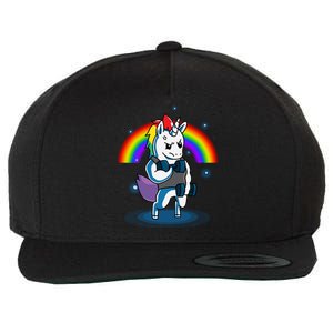 Gym Unicorn Weightlifting Wool Snapback Cap