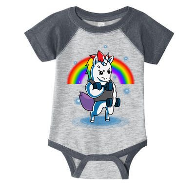 Gym Unicorn Weightlifting Infant Baby Jersey Bodysuit