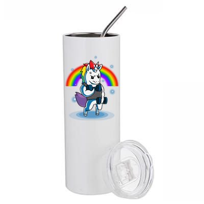 Gym Unicorn Weightlifting Stainless Steel Tumbler