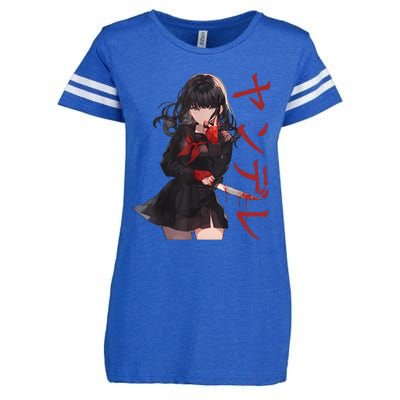 Gesugao Yandere Manga Anime Girl Character Enza Ladies Jersey Football T-Shirt