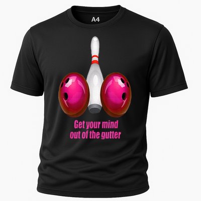 Get Your Mind Out Of The Gutter Funny Bowling Cooling Performance Crew T-Shirt