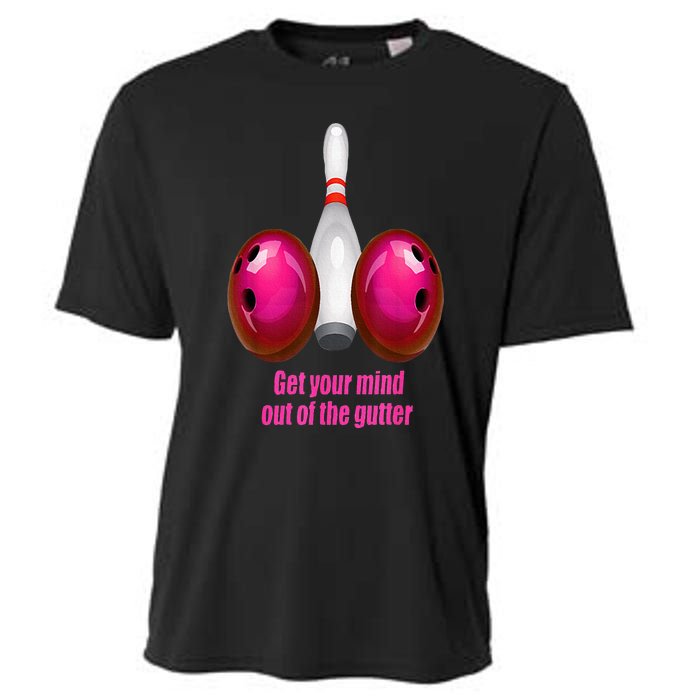 Get Your Mind Out Of The Gutter Funny Bowling Cooling Performance Crew T-Shirt