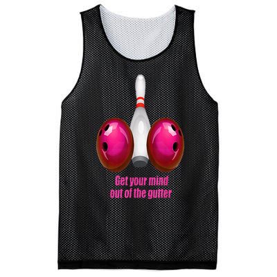 Get Your Mind Out Of The Gutter Funny Bowling Mesh Reversible Basketball Jersey Tank