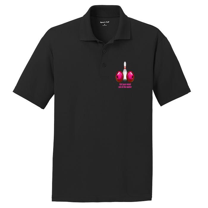 Get Your Mind Out Of The Gutter Funny Bowling PosiCharge RacerMesh Polo