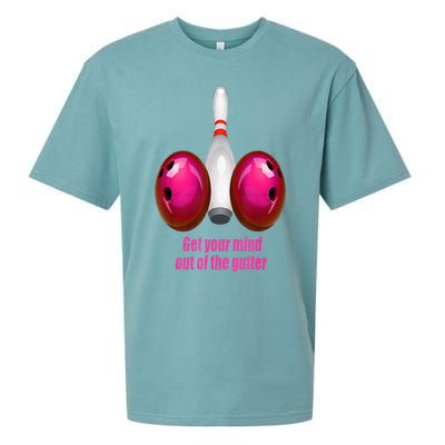 Get Your Mind Out Of The Gutter Funny Bowling Sueded Cloud Jersey T-Shirt