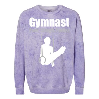 Gymnast Power Strength Fearless Colorblast Crewneck Sweatshirt