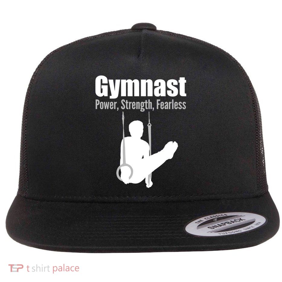 Gymnast Power Strength Fearless Flatbill Hat