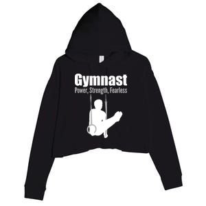 Gymnast Power Strength Fearless Crop Fleece Hoodie