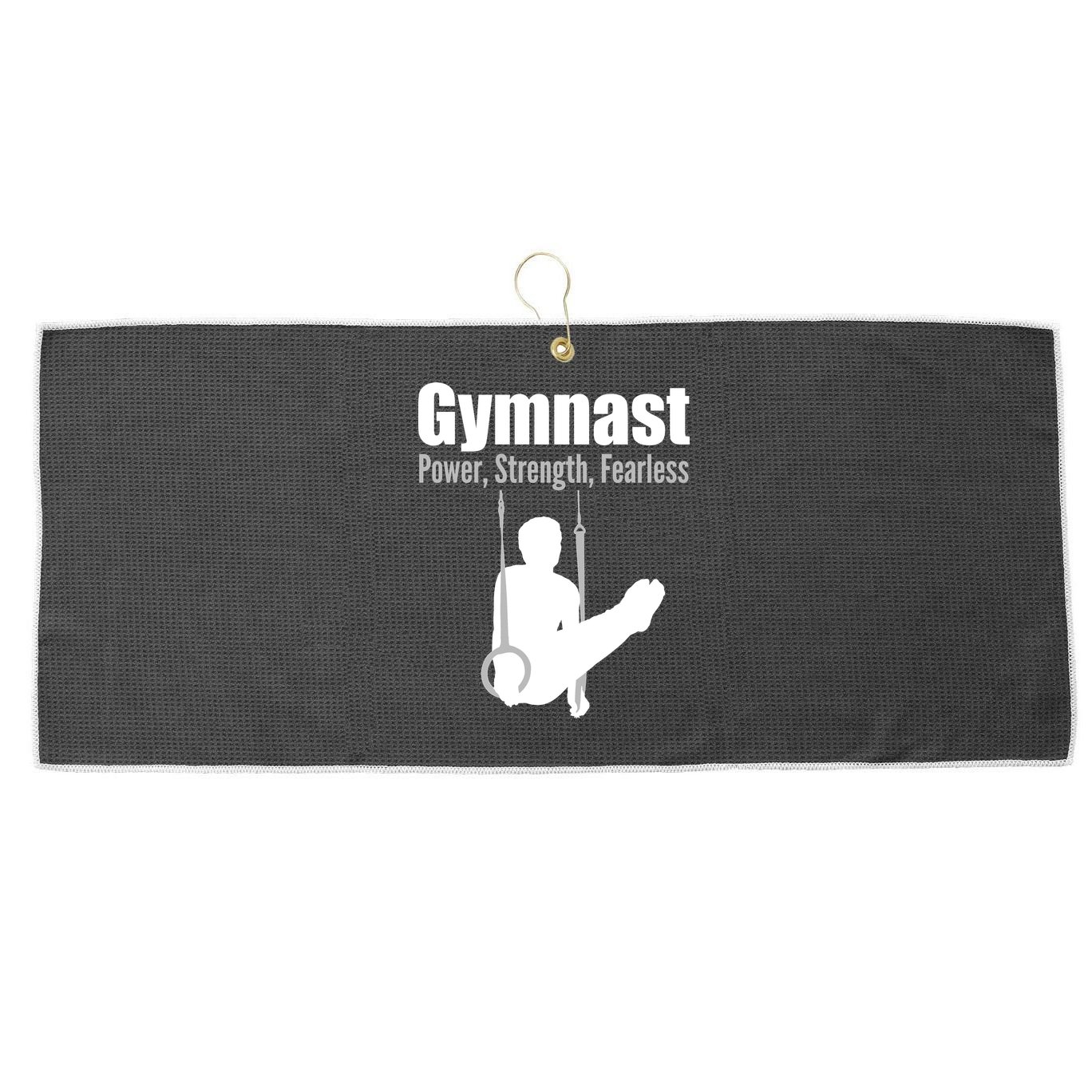 Gymnast Power Strength Fearless Large Microfiber Waffle Golf Towel
