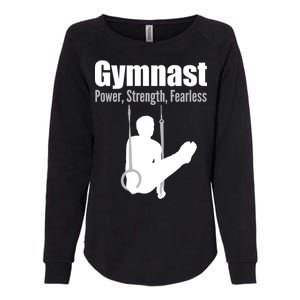 Gymnast Power Strength Fearless Womens California Wash Sweatshirt