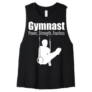 Gymnast Power Strength Fearless Women's Racerback Cropped Tank