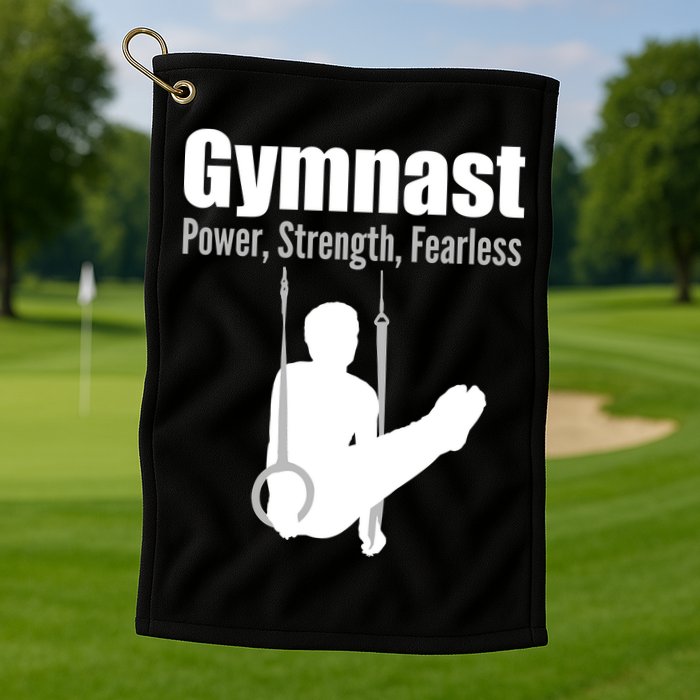 Gymnast Power Strength Fearless Golf Towel