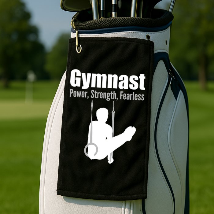 Gymnast Power Strength Fearless Golf Towel