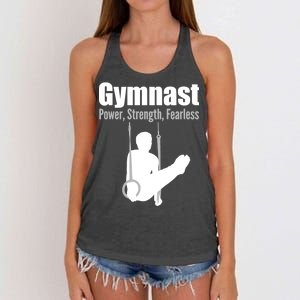 Gymnast Power Strength Fearless Women's Knotted Racerback Tank