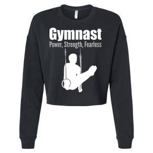 Gymnast Power Strength Fearless Cropped Pullover Crew