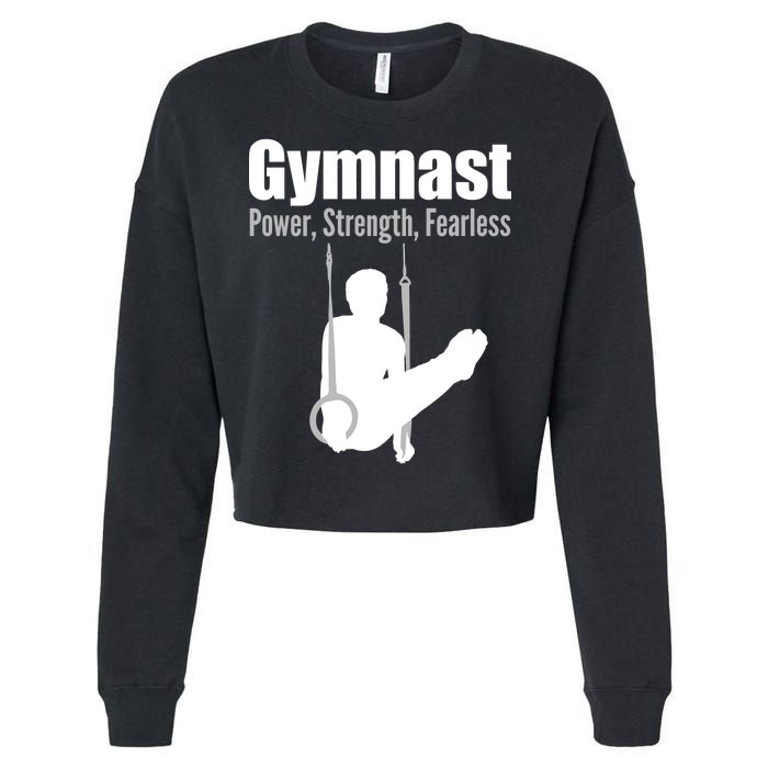 Gymnast Power Strength Fearless Cropped Pullover Crew