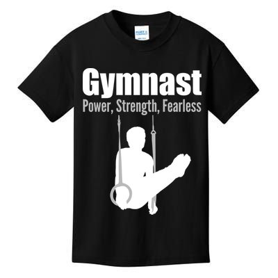 Gymnast Power Strength Fearless Kids T-Shirt