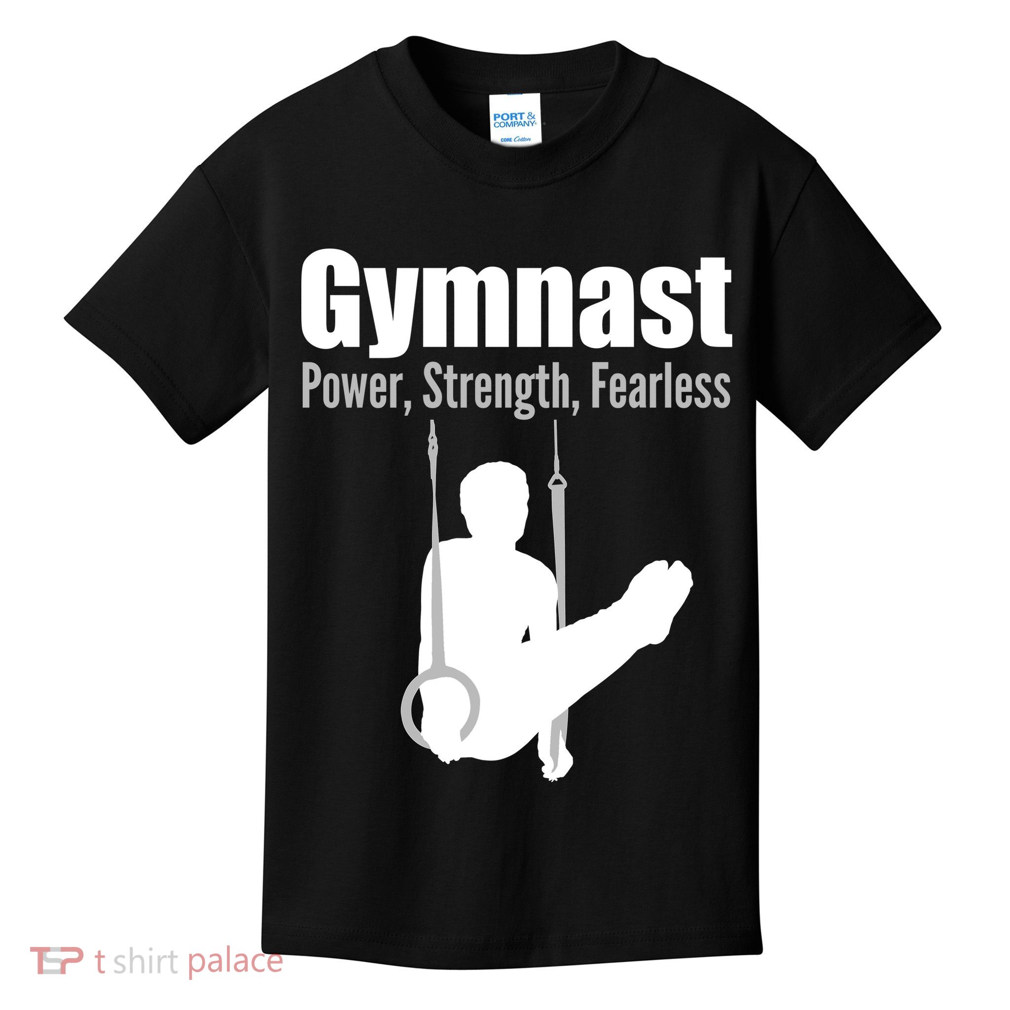 Gymnast Power Strength Fearless Kids T-Shirt
