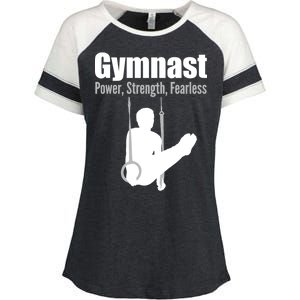 Gymnast Power Strength Fearless Enza Ladies Jersey Colorblock Tee