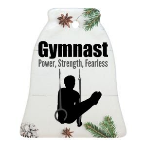 Gymnast Power Strength Fearless Ceramic Bell Ornament