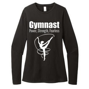 Gymnast Power Strength Fearless Rhythmic Gymnastics Womens CVC Long Sleeve Shirt