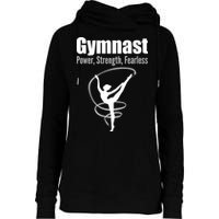 Gymnast Power Strength Fearless Rhythmic Gymnastics Womens Funnel Neck Pullover Hood