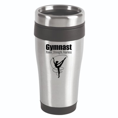 Gymnast Power Strength Fearless Rhythmic Gymnastics 16oz Travel Tumbler