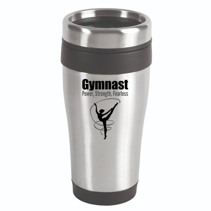 Gymnast Power Strength Fearless Rhythmic Gymnastics 16oz Travel Tumbler