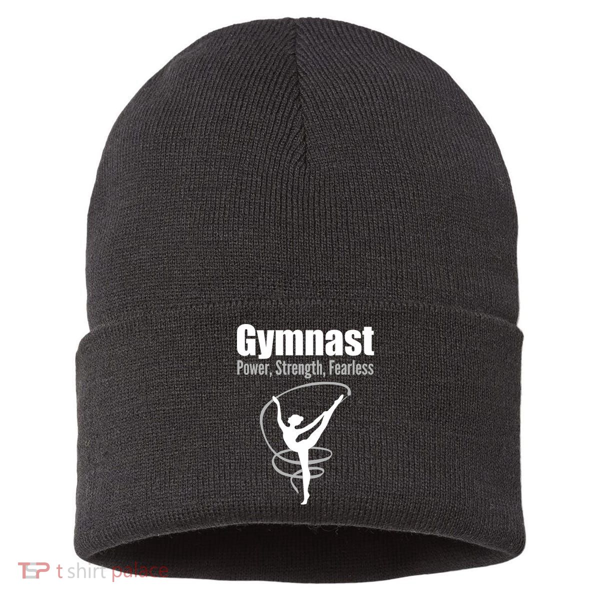 Gymnast Power Strength Fearless Rhythmic Gymnastics Sustainable Knit Beanie