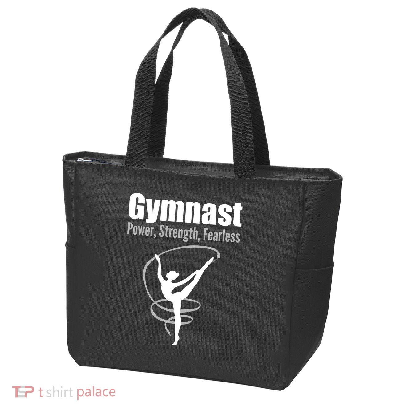 Gymnast Power Strength Fearless Rhythmic Gymnastics Zip Tote Bag