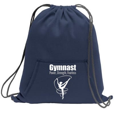 Gymnast Power Strength Fearless Rhythmic Gymnastics Sweatshirt Cinch Pack Bag