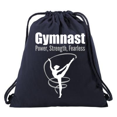 Gymnast Power Strength Fearless Rhythmic Gymnastics Drawstring Bag