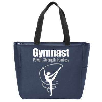 Gymnast Power Strength Fearless Rhythmic Gymnastics Zip Tote Bag