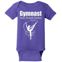 Gymnast Power Strength Fearless Rhythmic Gymnastics Baby Bodysuit