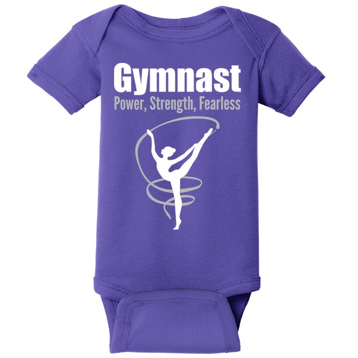 Gymnast Power Strength Fearless Rhythmic Gymnastics Baby Bodysuit
