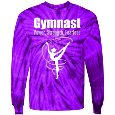 Gymnast Power Strength Fearless Rhythmic Gymnastics Tie-Dye Long Sleeve Shirt