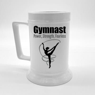 Gymnast Power Strength Fearless Rhythmic Gymnastics Beer Stein