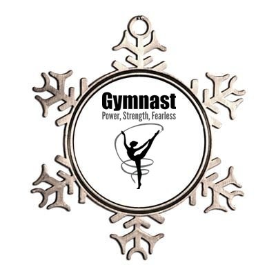 Gymnast Power Strength Fearless Rhythmic Gymnastics Metallic Star Ornament