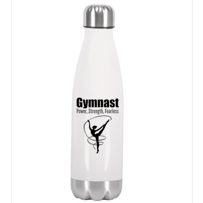 Gymnast Power Strength Fearless Rhythmic Gymnastics Stainless Steel Insulated Water Bottle