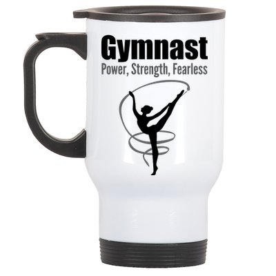 Gymnast Power Strength Fearless Rhythmic Gymnastics Stainless Steel Travel Mug