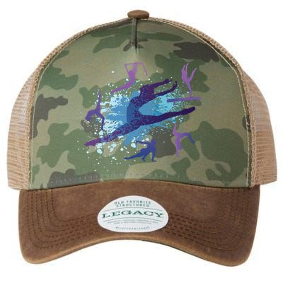 Gymnast Silhouettes  Legacy Tie Dye Trucker Hat